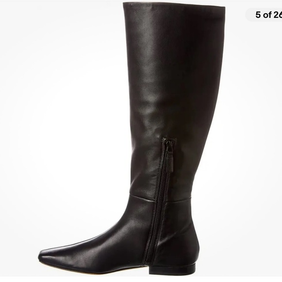 VINCE Women's Nella Knee
High Boot Black soft Leather size 36.5 US 6.5 - Picture 3 of 13